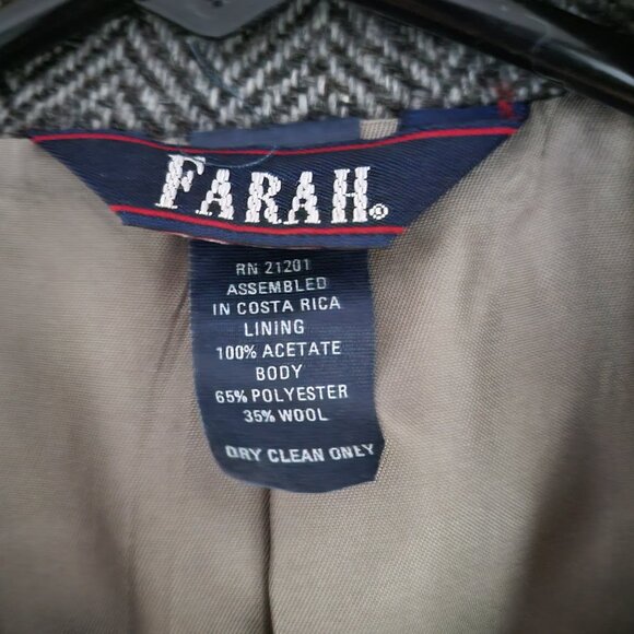 Farah Tweed Herringbone Blazer, Men's 46L - Picture 3 of 7